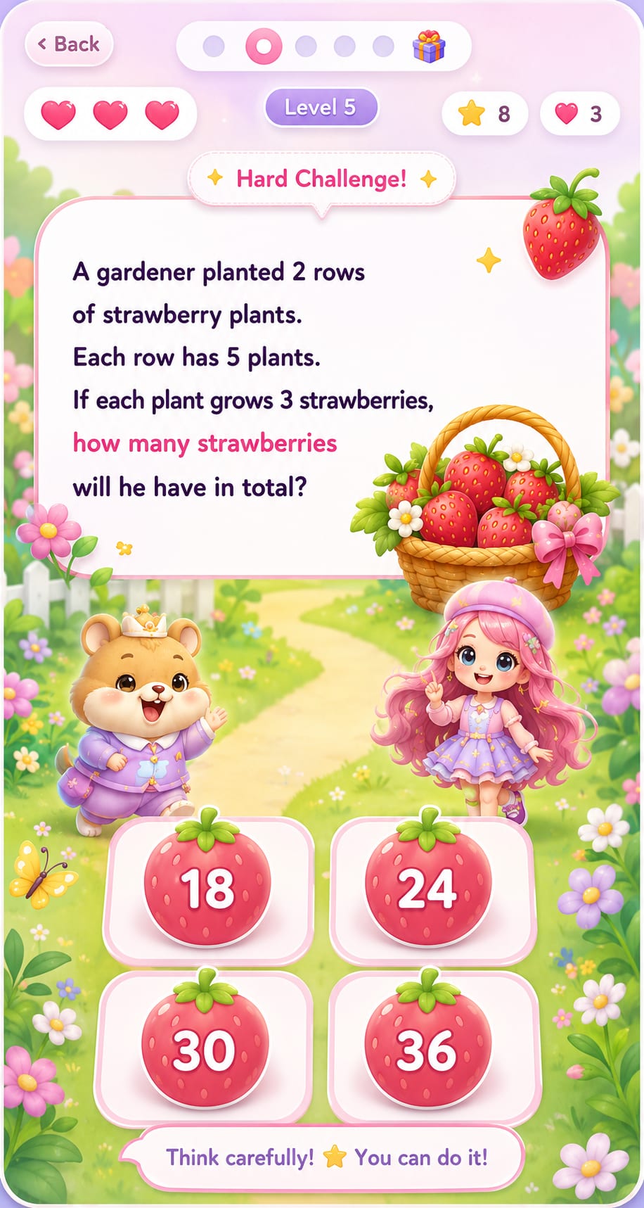 A question with answer choices and a star count